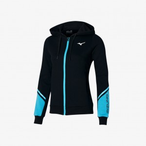 Black Blue Mizuno ATHLETIC SWEAT JACKET | CA_MZN53502