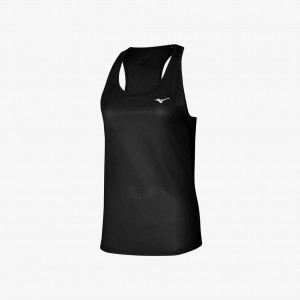 Black Mizuno DRY AEROFLOW TANK | CA_MZN57765