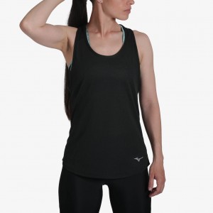 Black Mizuno DRY AEROFLOW TANK | CA_MZN98944