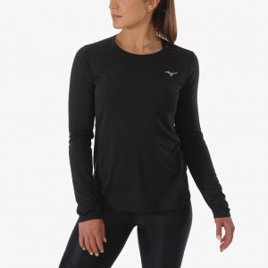 Black Mizuno IMPULSE CORE LS TEE | CA_MZN24257