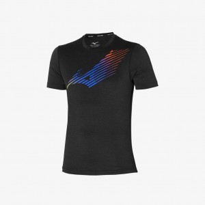 Black Mizuno IMPULSE GRAPHIC RB TEE | CA_MZN13149