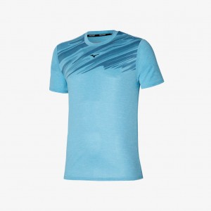 Blue Mizuno IMPULSE CORE GRAPHIC TEE | CA_MZN65635