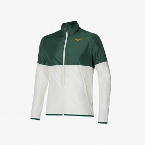 Green White Mizuno PRINTED JACKET | CA_MZN69275