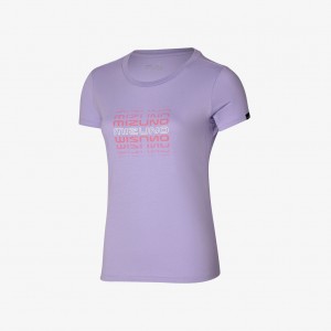 Purple Mizuno ATHLETIC MIZUNO TEE | CA_MZN48123