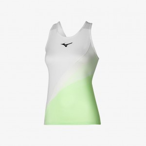 White Green Mizuno RELEASE PRINTED TANK | CA_MZN26449