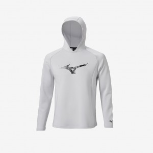 White Mizuno G-STYLE RB HOODIE | CA_MZN73871