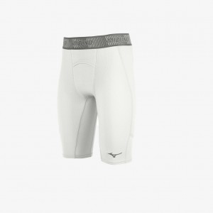 White Mizuno SENIOR AERO PADDED SHORT | CA_MZN41481