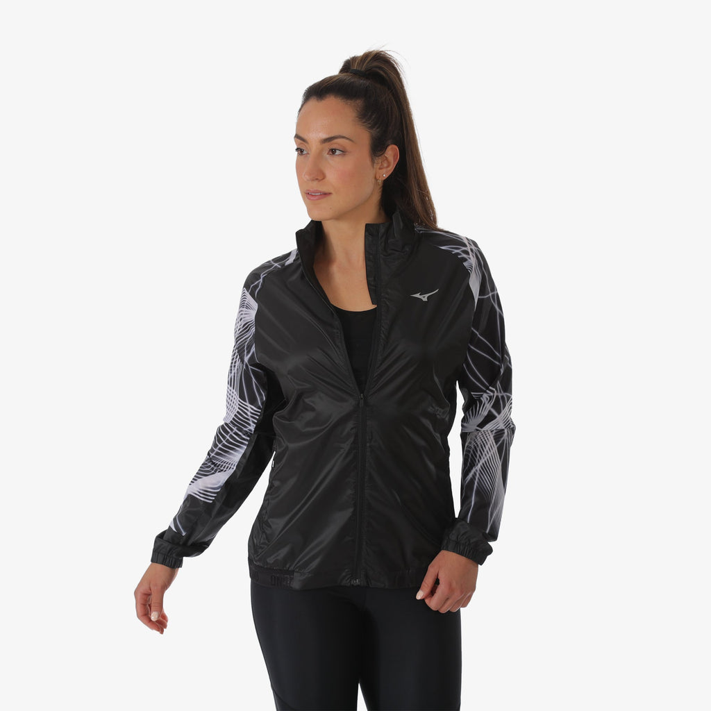 Black Mizuno AERO JACKET | CA_MZN20747