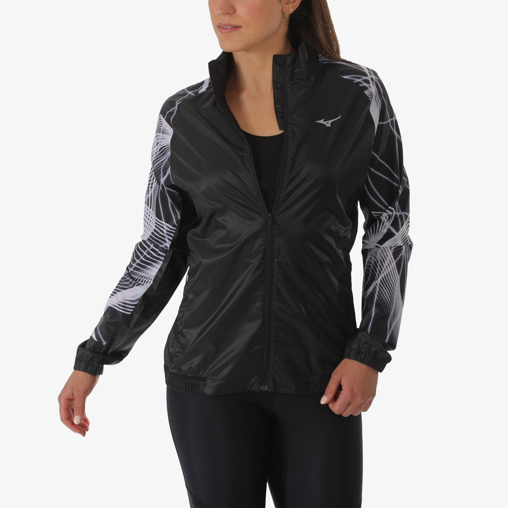 Black Mizuno AERO JACKET | CA_MZN20747