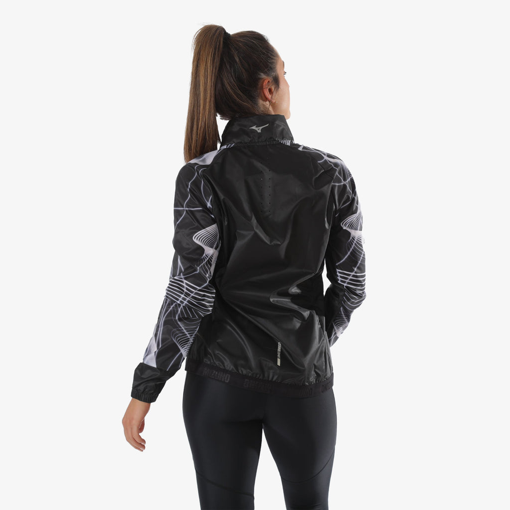 Black Mizuno AERO JACKET | CA_MZN23733