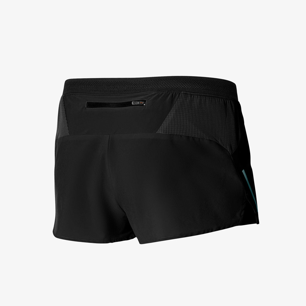 Black Mizuno AERO SPLIT 1.5 SHORT | CA_MZN75168