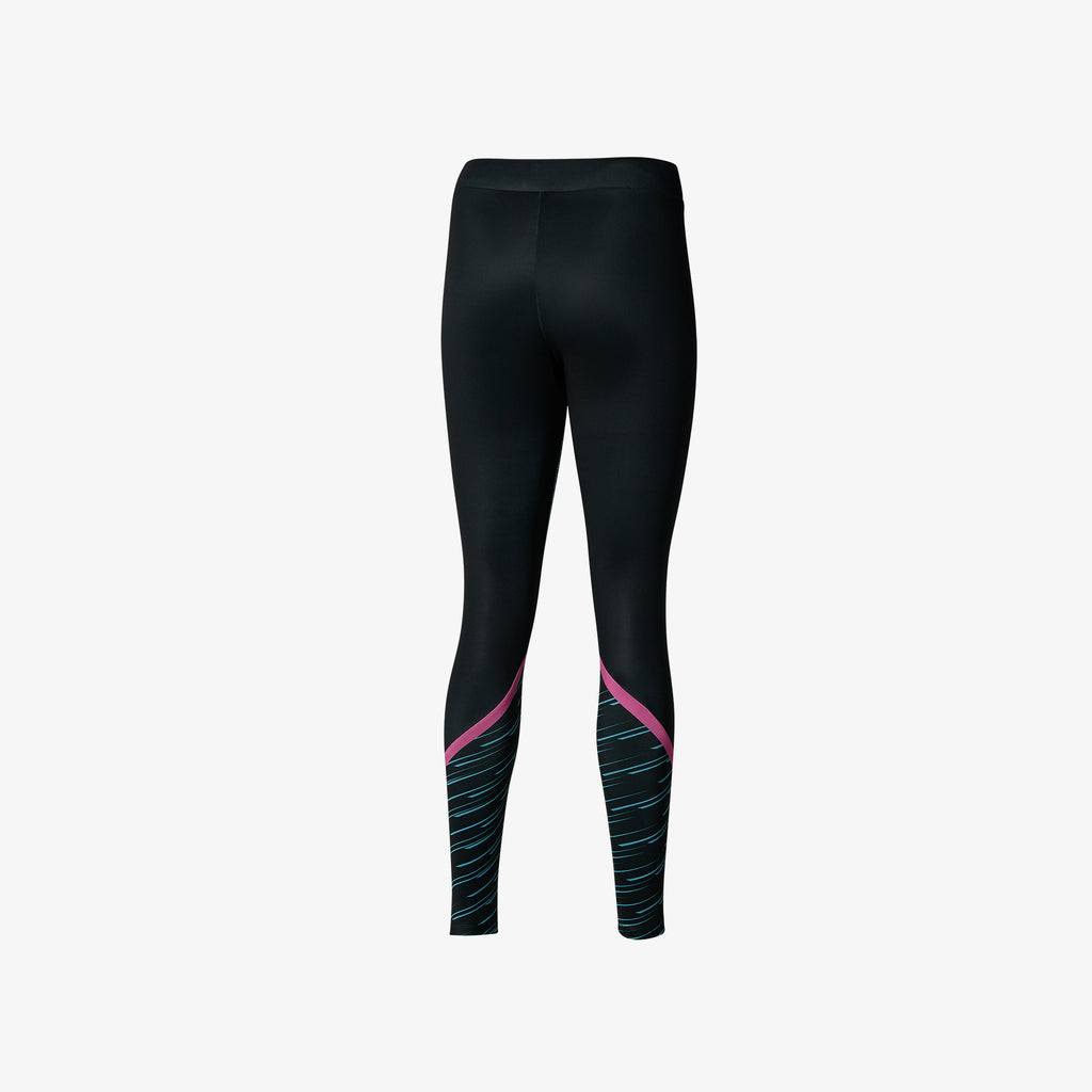 Black Mizuno ATHELETIC GRAPHIC LEGGINGS | CA_MZN51739