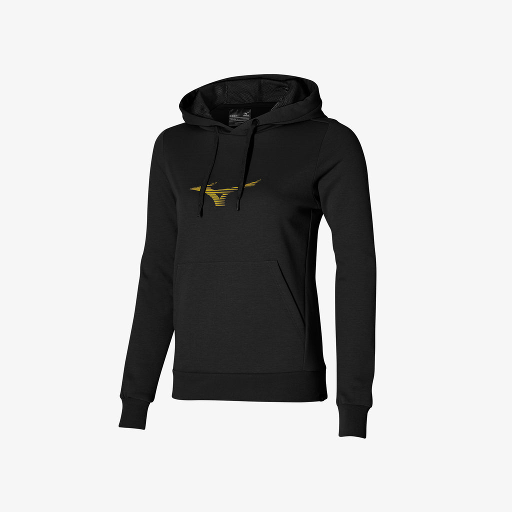 Black Mizuno ATHLETIC GRAPHIC HOODY | CA_MZN92916