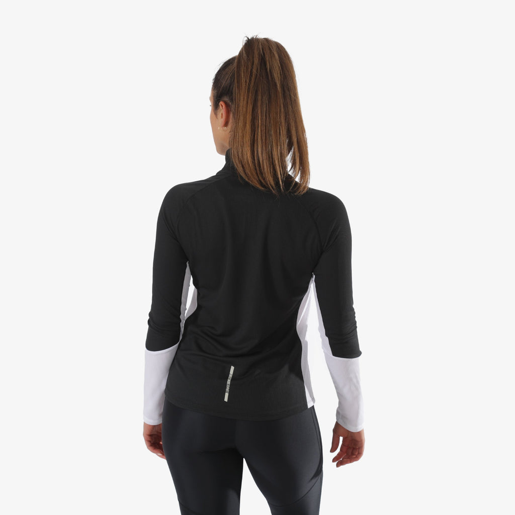 Black Mizuno DRY AEROFLOW LONG SLEEVE HALF ZIP | CA_MZN62324