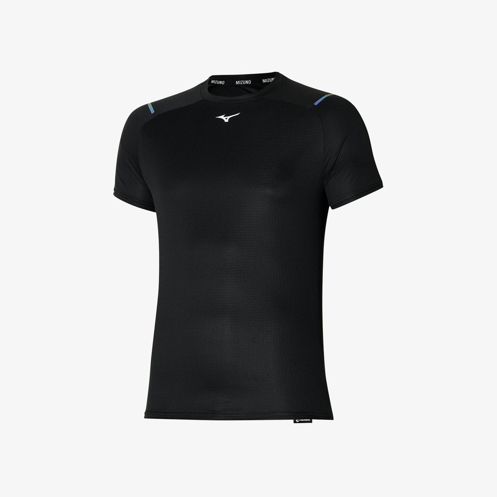 Black Mizuno DRY AEROFLOW TEE | CA_MZN56522