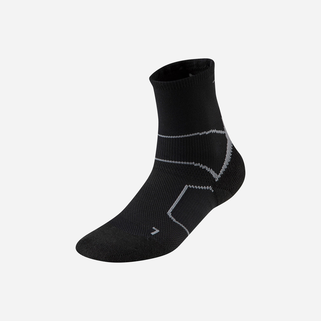 Black Mizuno ER TRAIL SOCK | CA_MZN42126