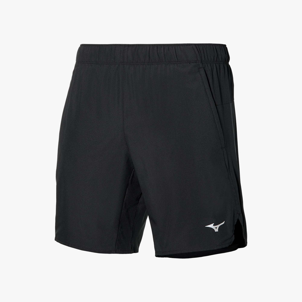 Black Mizuno IMPULSE 7.5 2IN1 SHORT | CA_MZN71133