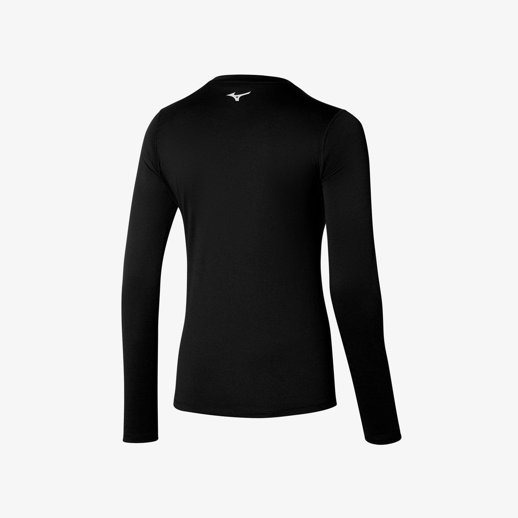 Black Mizuno IMPULSE LS TEE | CA_MZN81057