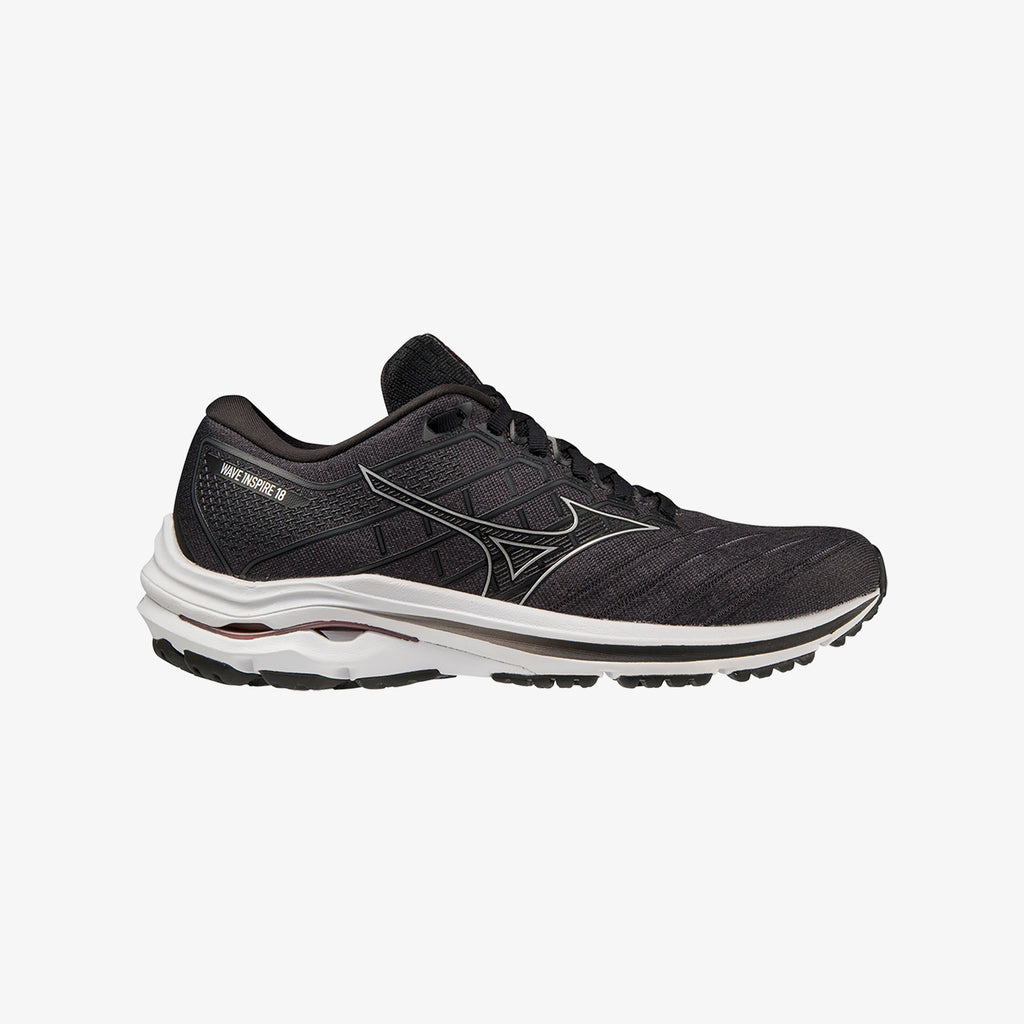 Black Silver Mizuno WAVE INSPIRE 18 D WIDE | CA_MZN65256