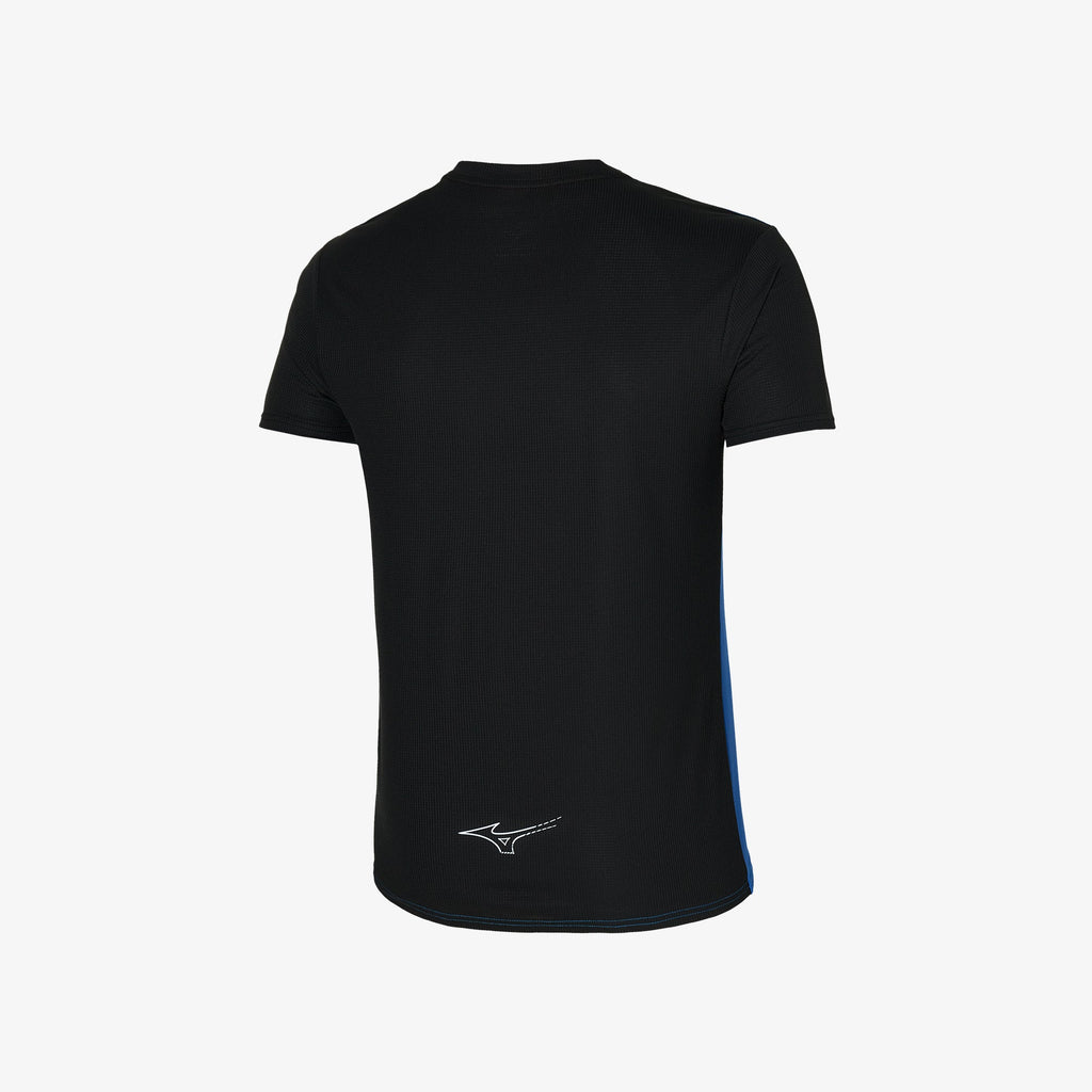 Blue Black Mizuno DRY AEROFLOW TEE | CA_MZN37684