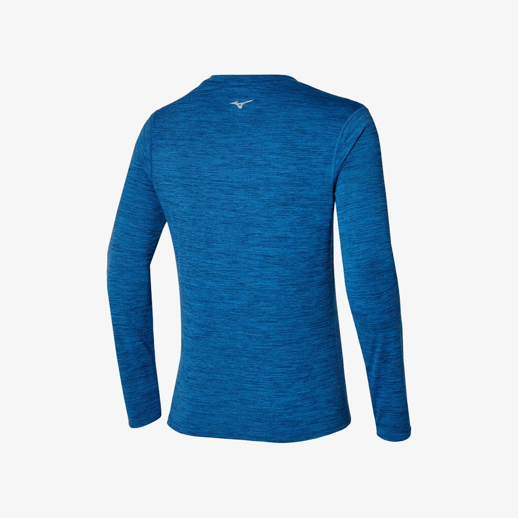 Blue Mizuno IMPULSE LS TEE | CA_MZN43925