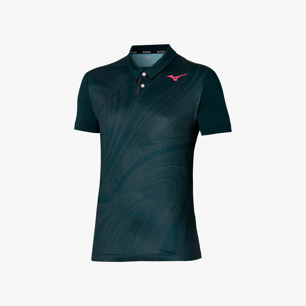 Dark Green Mizuno CHARGE SHADOW POLO | CA_MZN35711