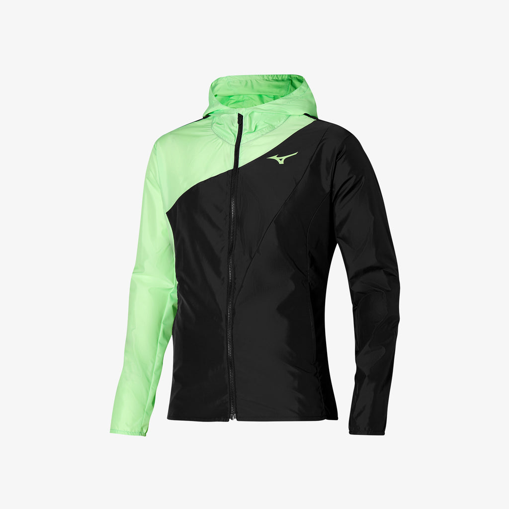 Green Black Mizuno RELEASE SWEAT JACKET | CA_MZN23138