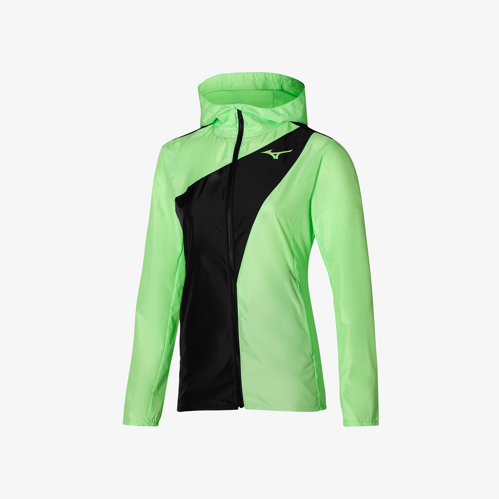 Green Black Mizuno RELEASE SWEAT JACKET | CA_MZN63986