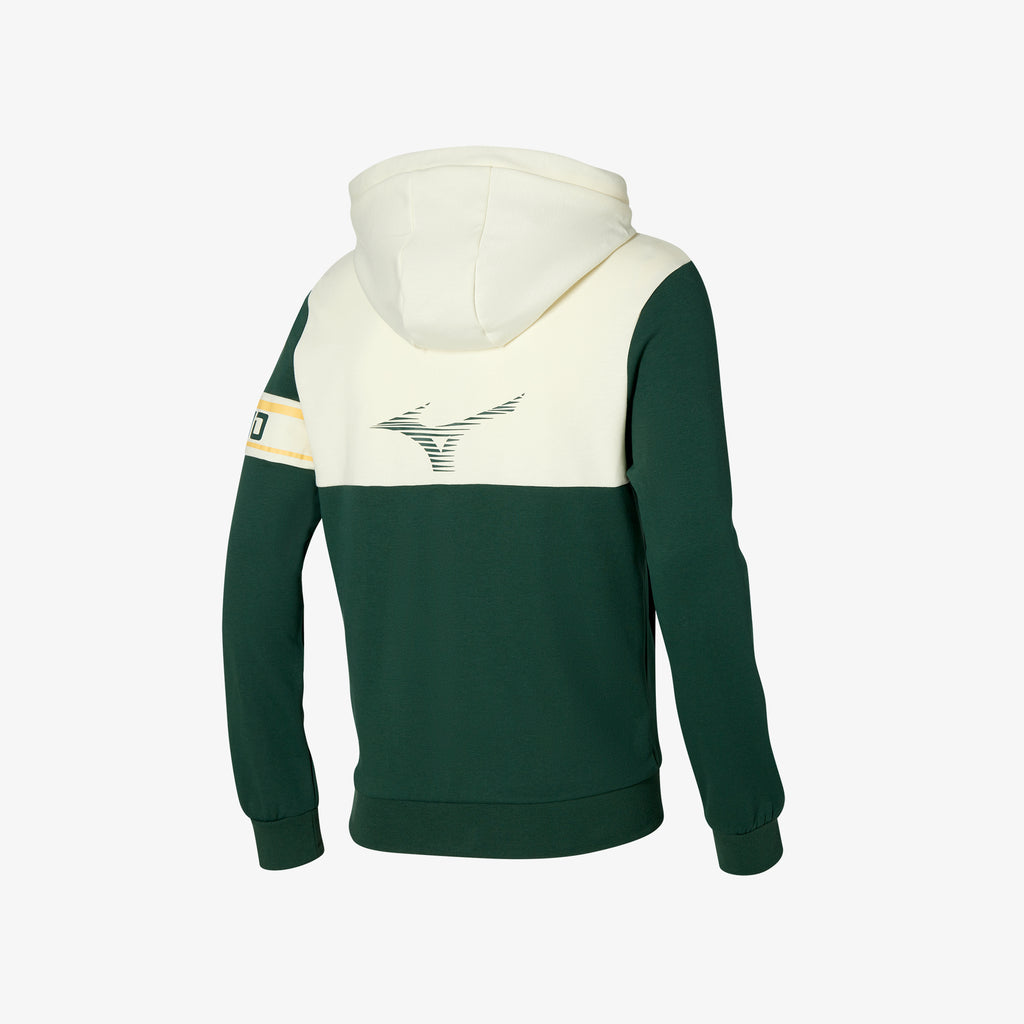 Green White Mizuno ATHLETIC SWEAT JACKET | CA_MZN20890