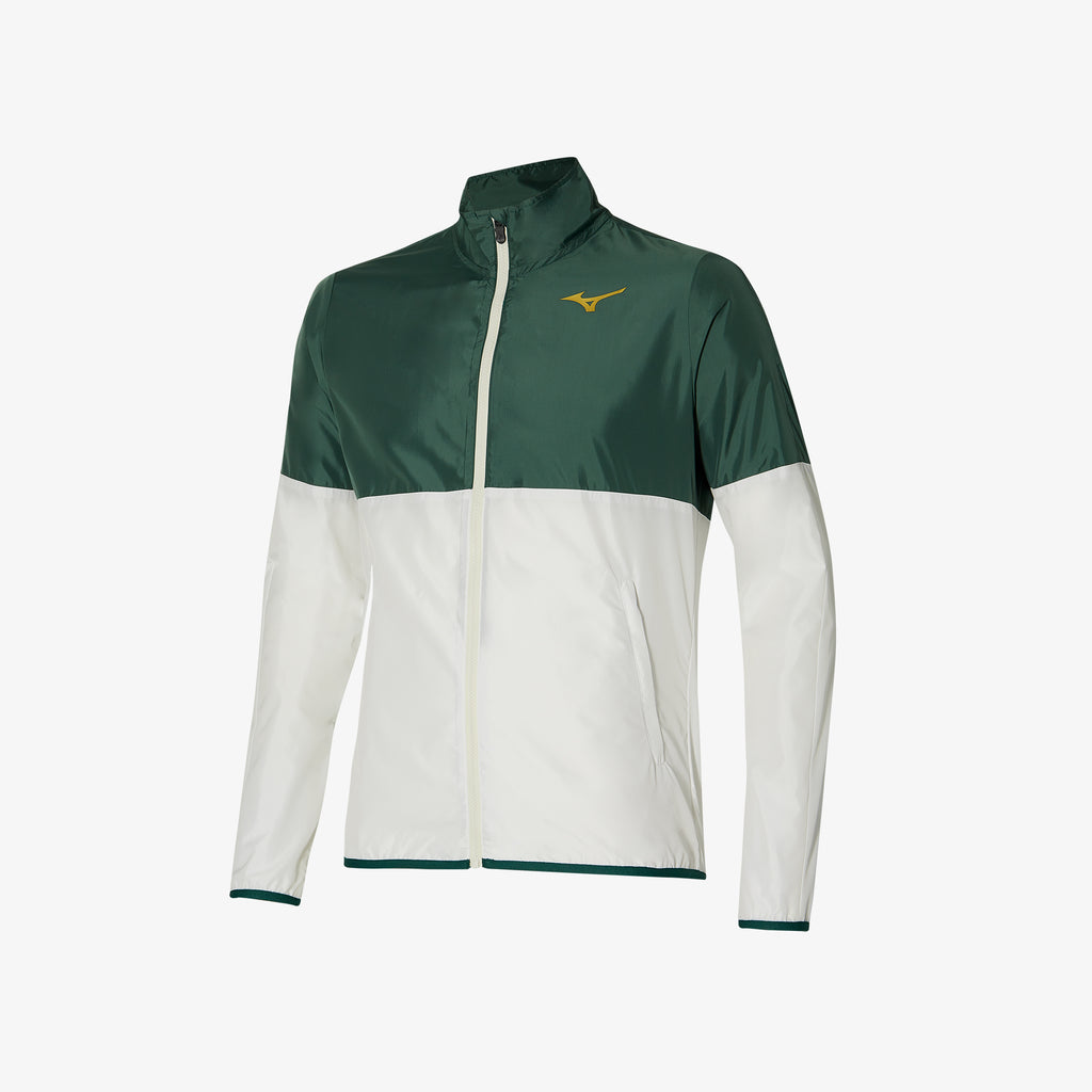 Green White Mizuno PRINTED JACKET | CA_MZN30401