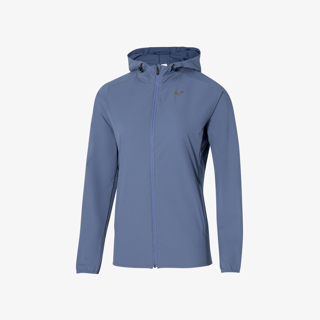 Grey Blue Mizuno MIZUNO TWO LOOPS 8 HOODED JACKET | CA_MZN96183