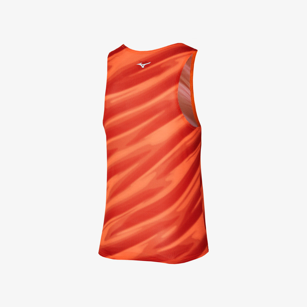 Orange Mizuno DRY AEROFLOW GRAPHIC TANK | CA_MZN57757