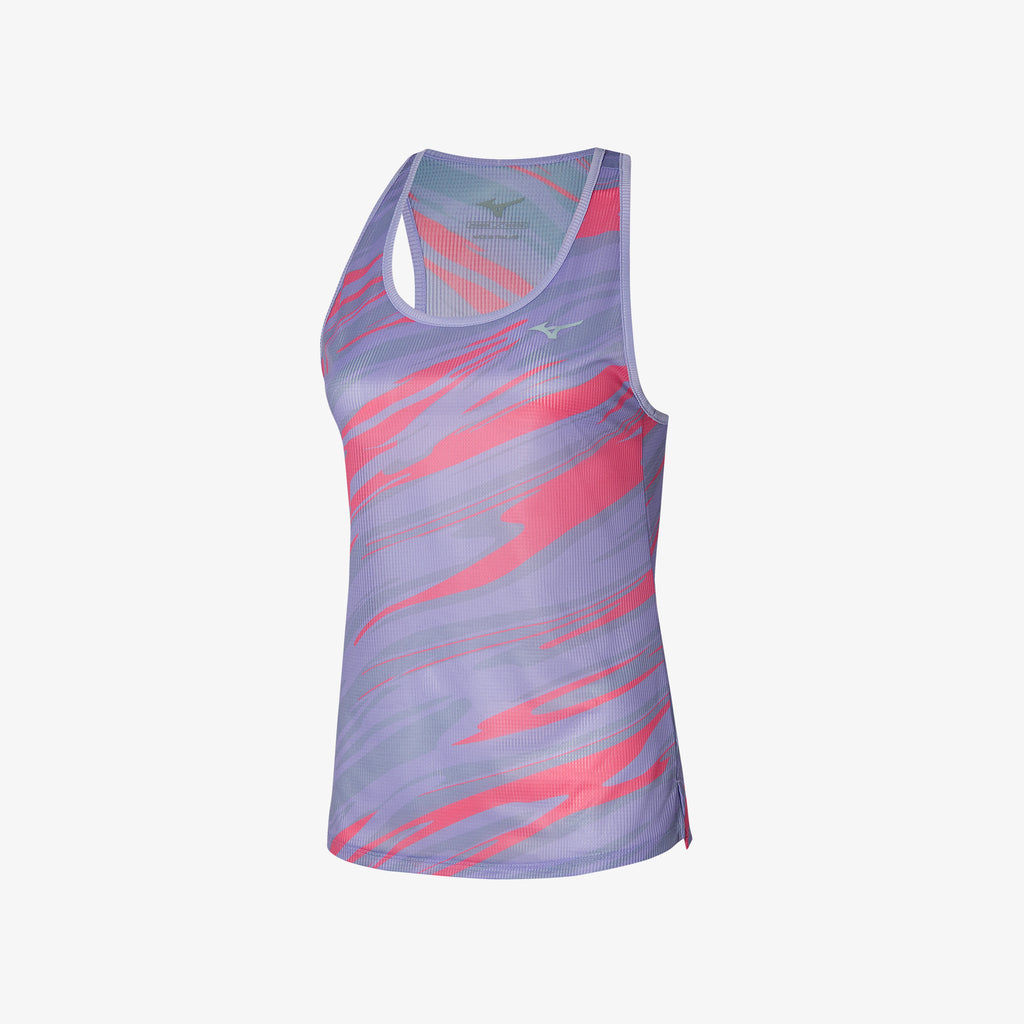 Purple Mizuno DRY AEROFLOW GRAPHIC TANK | CA_MZN67072