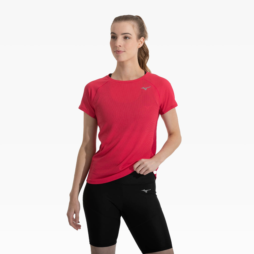 Red Mizuno DRYAEROFLOW TEE | CA_MZN64934