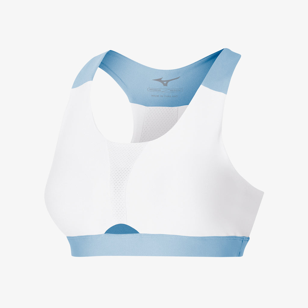 White Blue Mizuno HIGH SUPPORT BRA | CA_MZN76186