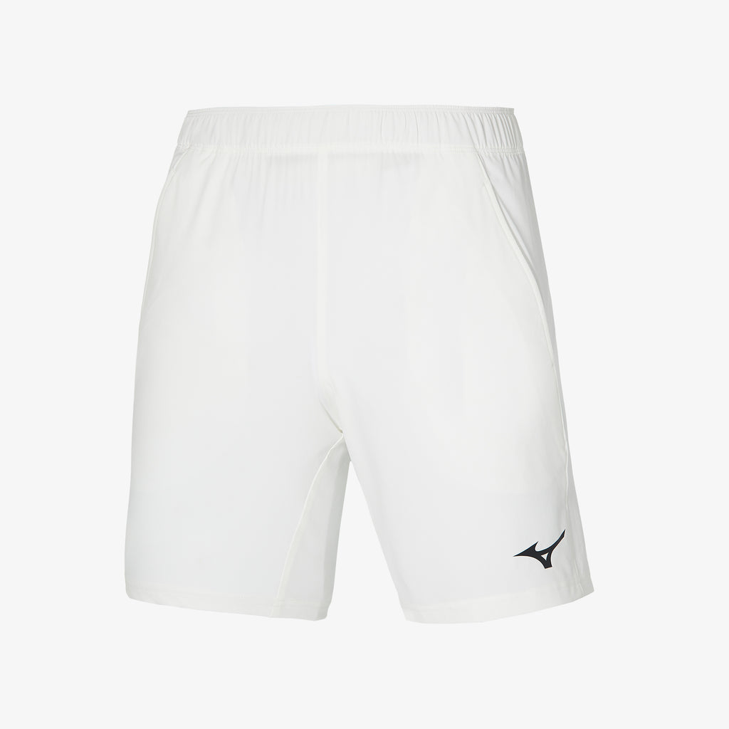 White Mizuno 8 IN FLEX SHORT | CA_MZN66819