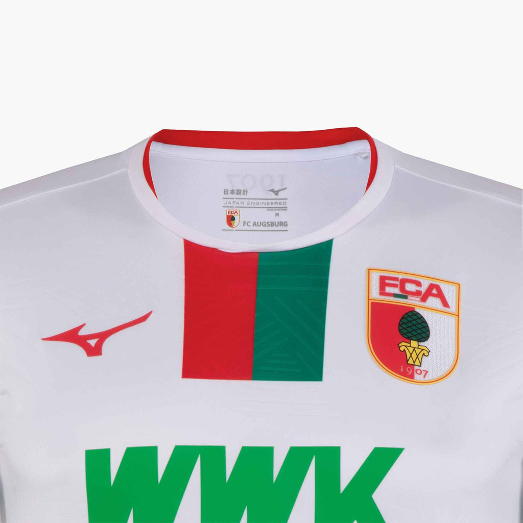 White Mizuno FC AUGSBURG 2023/24 HOME JERSEY | CA_MZN20477