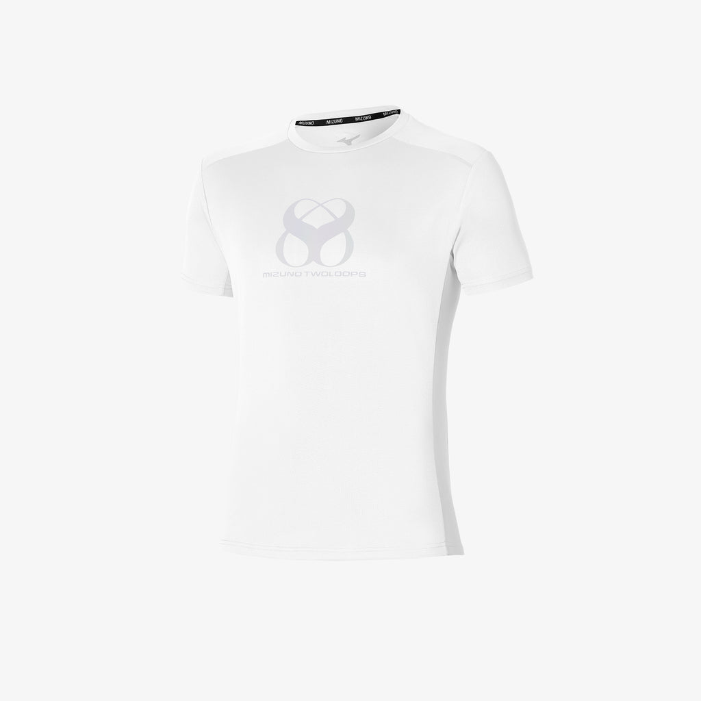 White Mizuno MIZUNO TWO LOOPS 8 TEE | CA_MZN98105