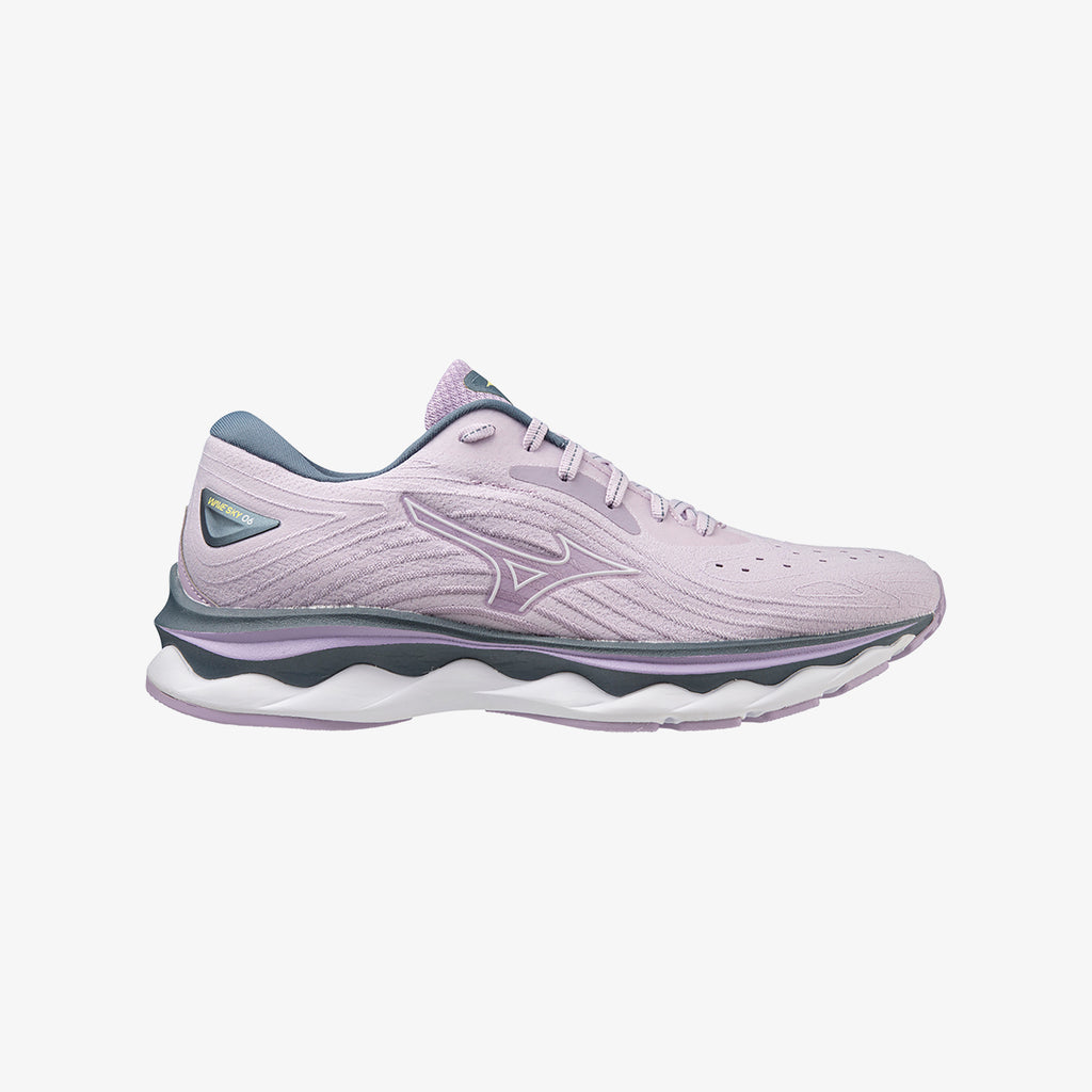 White Purple Mizuno WAVE SKY 6 | CA_MZN62352