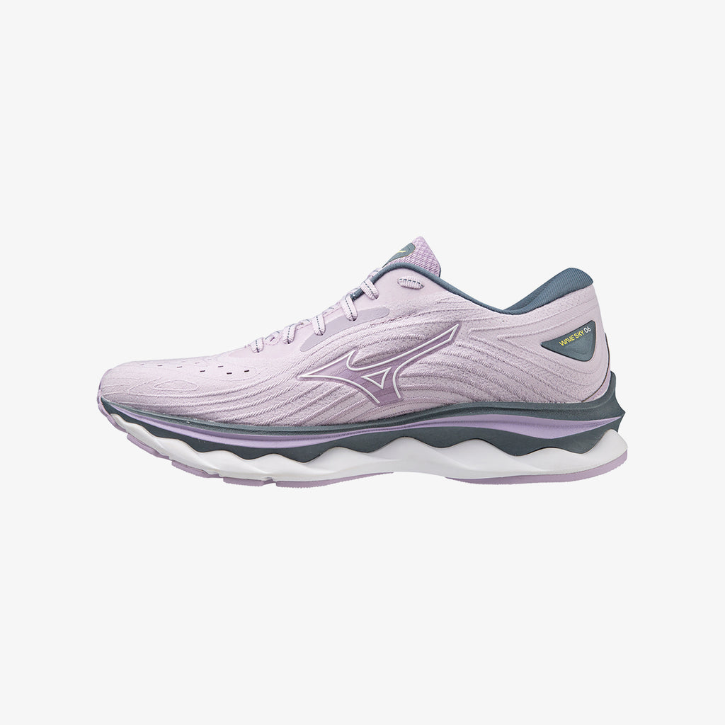 White Purple Mizuno WAVE SKY 6 | CA_MZN62352